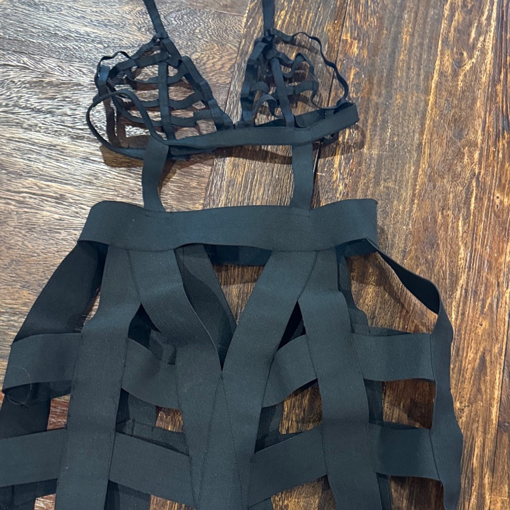 Adore Black Strappy Dress